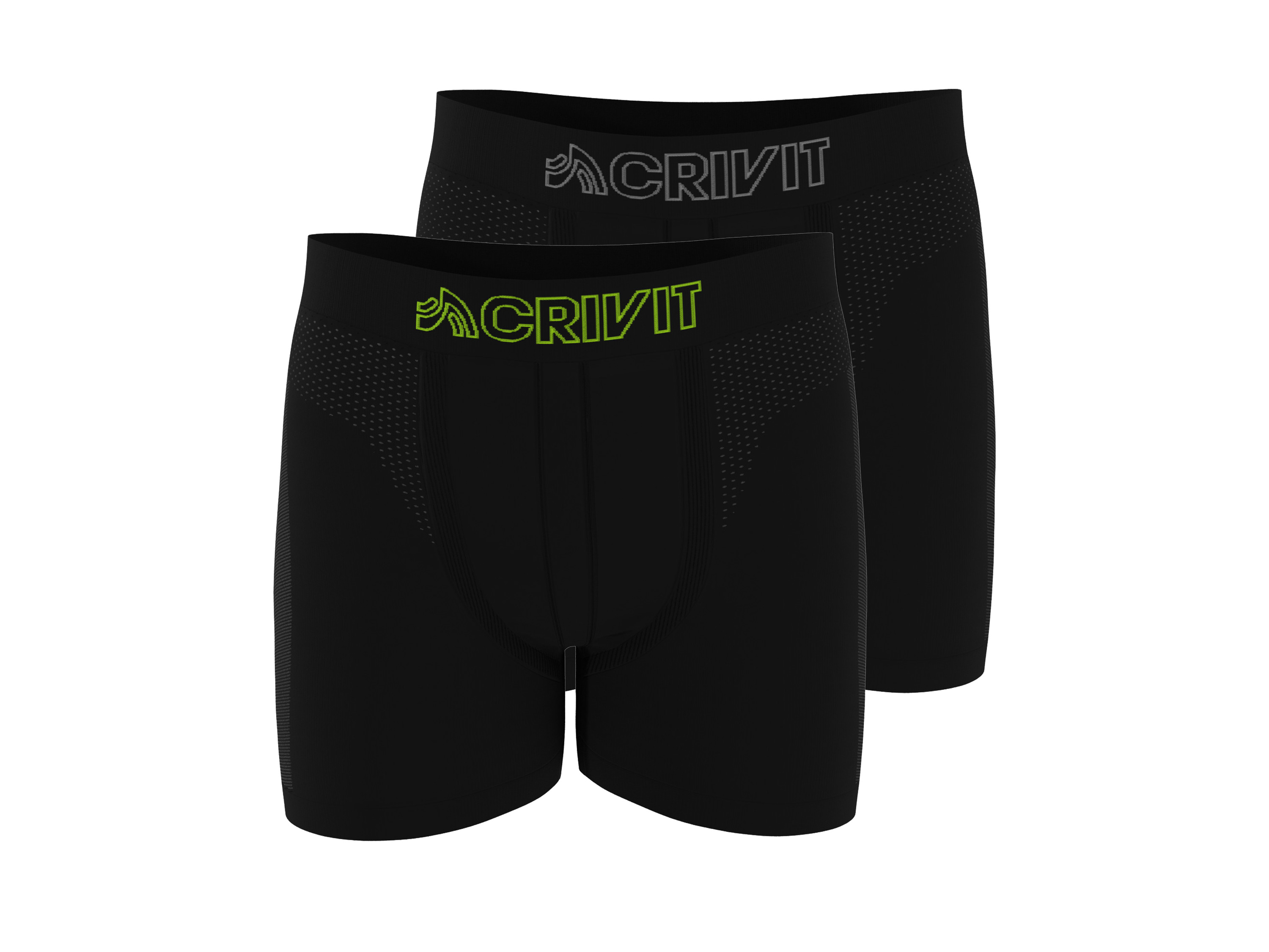 CRIVIT Pánske funkčné boxerky, 2 kusy (čierna/žltá, 4/S)