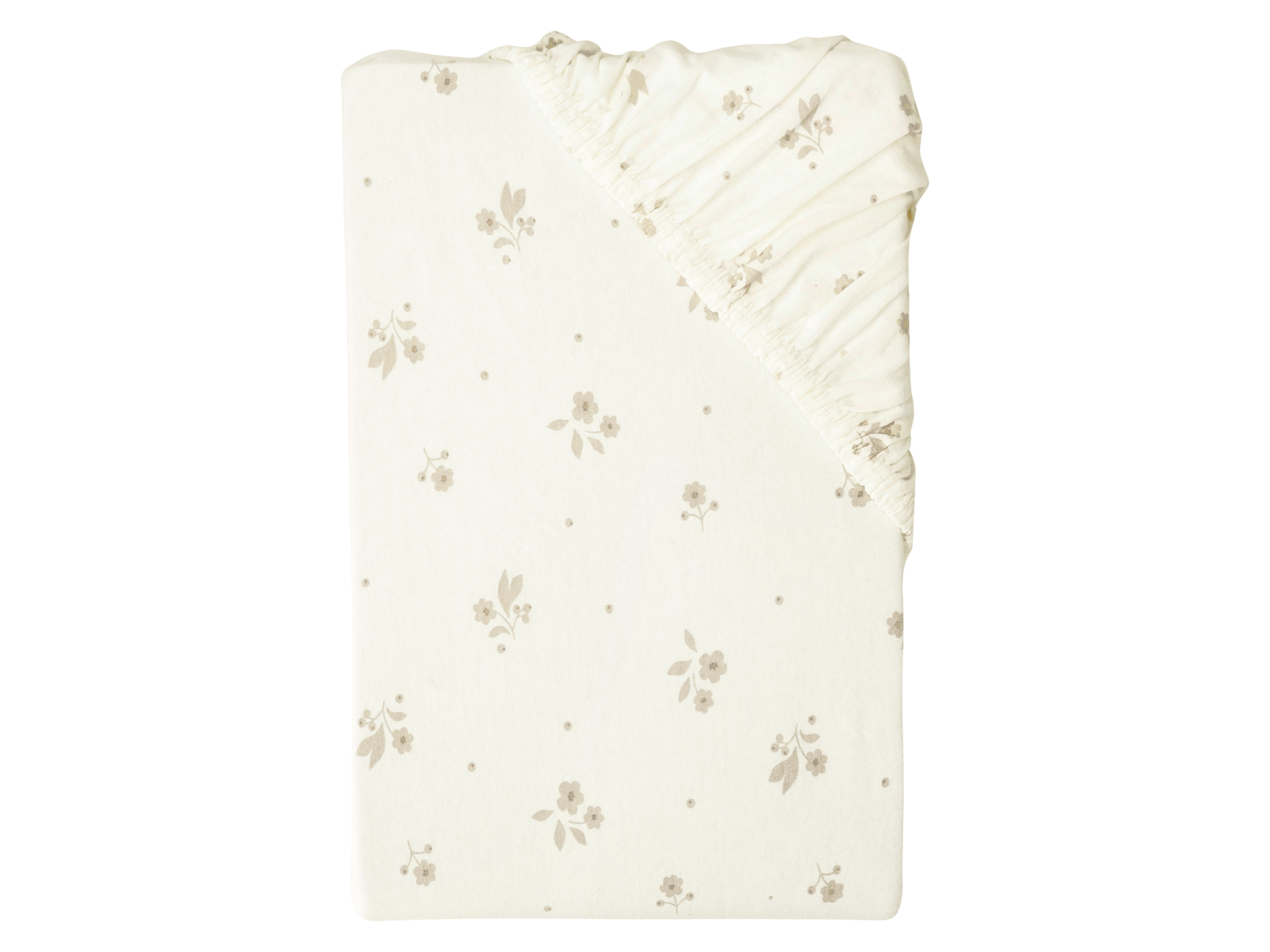LIVARNO® Napínacia džersejová plachta, 90-100 x 200 cm (kvety/biela)