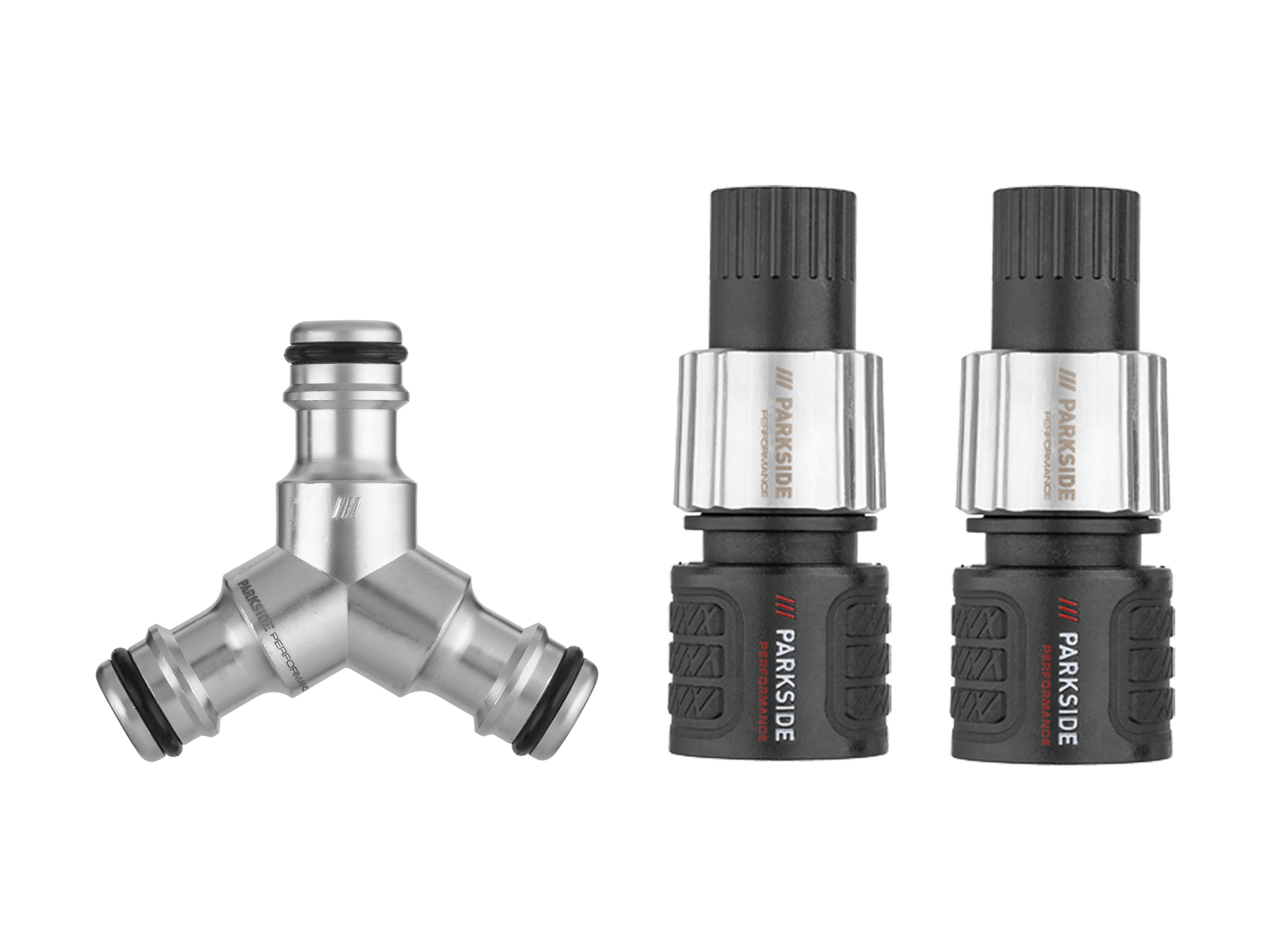 E-shop PARKSIDE PERFORMANCE® Základná postrekovacia súprava/Y spojka/2-cestný ventil (Y-spojka s 3 hadicovými prípojkami)