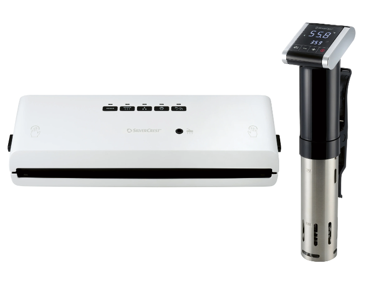 SILVERCREST® Vákuovačka SV 130 A1, biela + Varič na sous-vide SSVS 1000 B2
