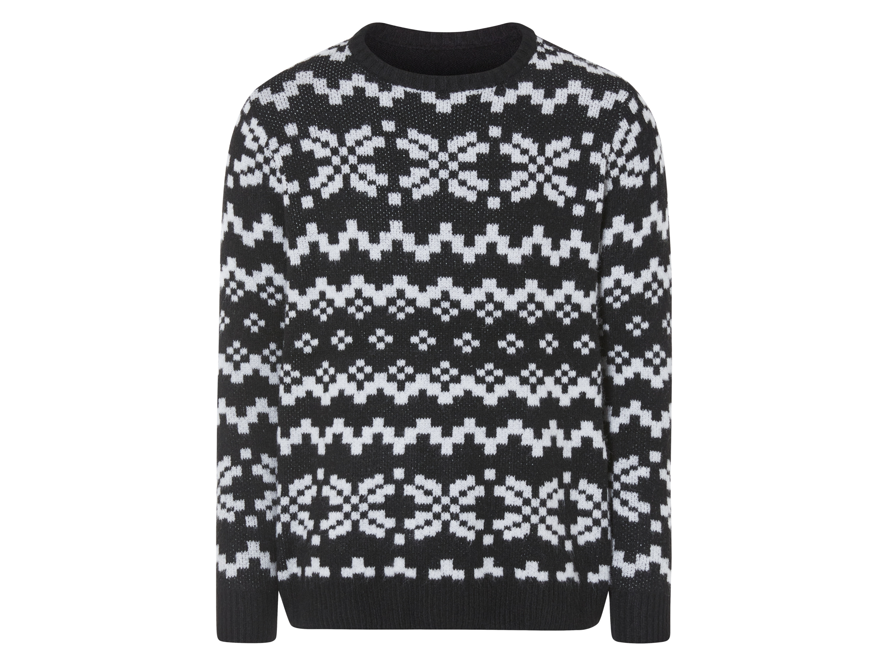 LIVERGY® Pánsky vianočný pulóver (M (48/50), čierna)