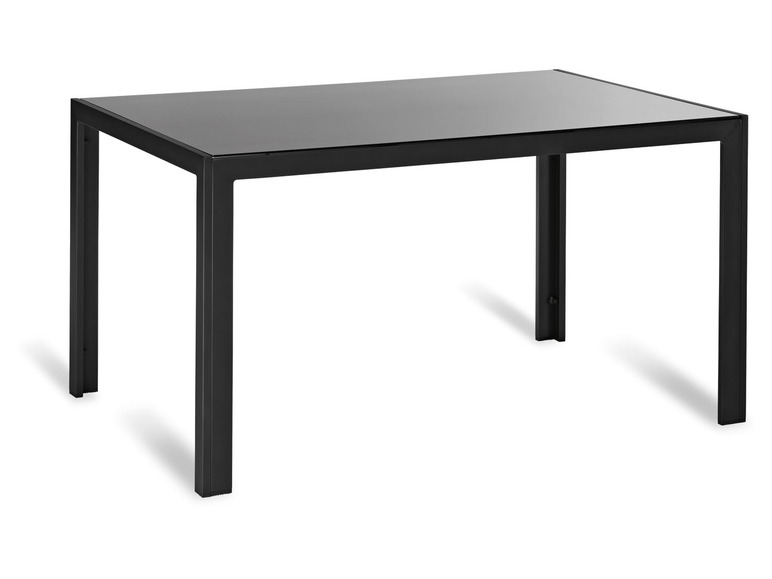 Prejsť na zobrazenie na celú obrazovku: LIVARNO home Hliníkový stôl so sklenenou doskou Houston, čierna – obrázok 2