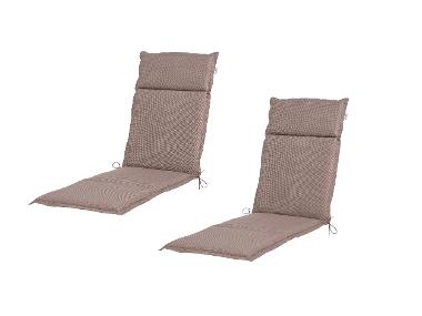 LIVARNO® Polstrovaná podložka na kreslo Houston, béžová, 2 kusy