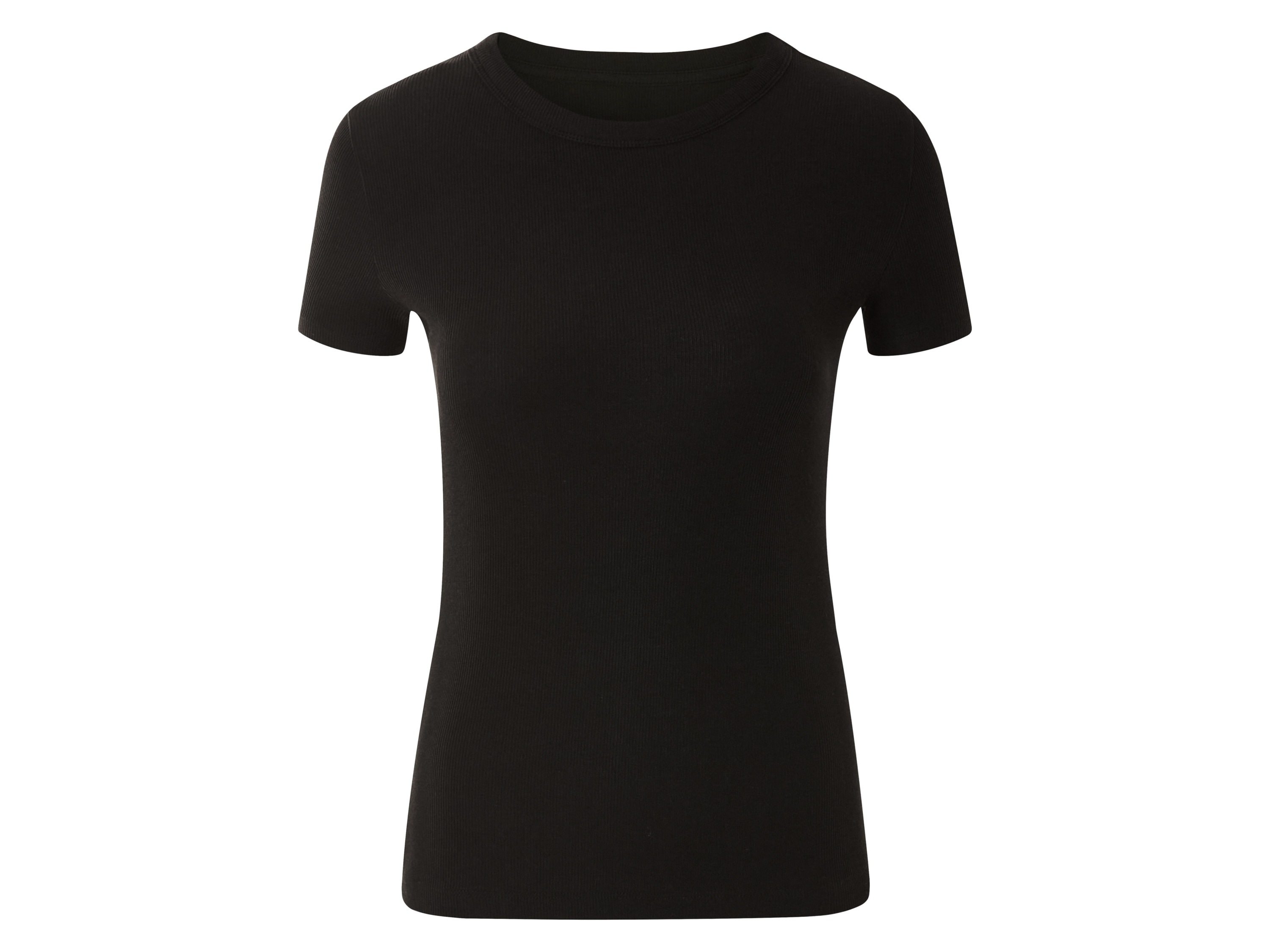 esmara® Dámske rebrované tričko (XS (32/34), čierna)