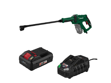 PARKSIDE® Aku tlakový čistič 20 V PDRA 20-Li D4 + Smart akumulátor 20 V/4 Ah + Rýchlonabíjačka akumulátora 20 V/4,5 A
