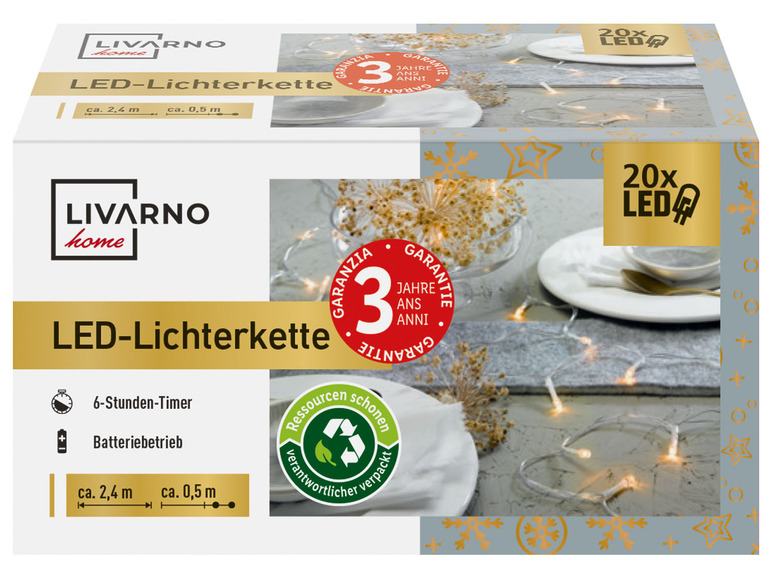 Prejsť na zobrazenie na celú obrazovku: LIVARNO home Svetelná LED reťaz, 20 LED – obrázok 7