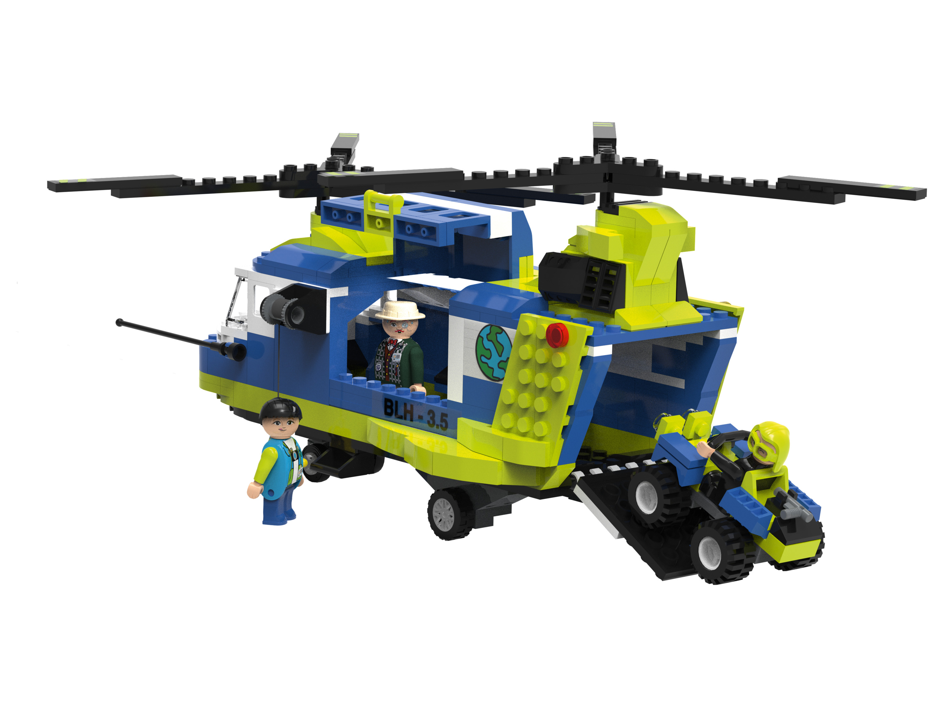 lupilu® Stavebnica Clippy M – Zásahové vozidlo (helikoptéra)