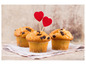 Čokoládové muffiny s červenými srdiečkami