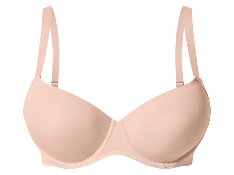 esmara® Dámska vystužená podprsenka Xxl, 2 kusy (čierna/béžová, 90C)