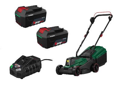 PARKSIDE® Aku kosačka na trávu 20 V PARM 20 A1 + Akumulátor 20 V/4 Ah, 2 kusy + Rýchlonabíjačka 20 V/4,5 A