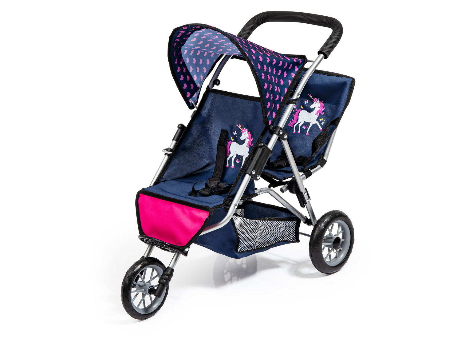 Bayer Design Kočík pre bábiky dvojičky Duo  (modrá)