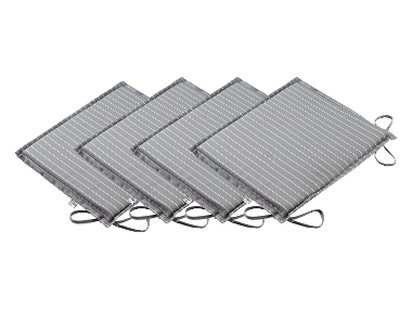 LIVARNO home Obojstranný podsedák, 38 x 42 x 3 cm, sivá, 4 kusy