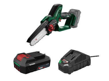 PARKSIDE® Aku reťazová píla PAGHS 20-Li C4 + Akumulátor 20 V/2 Ah PAP 202 A1 + Nabíjačka na akumulátor 20 V/2,4 A PLG 20 C1