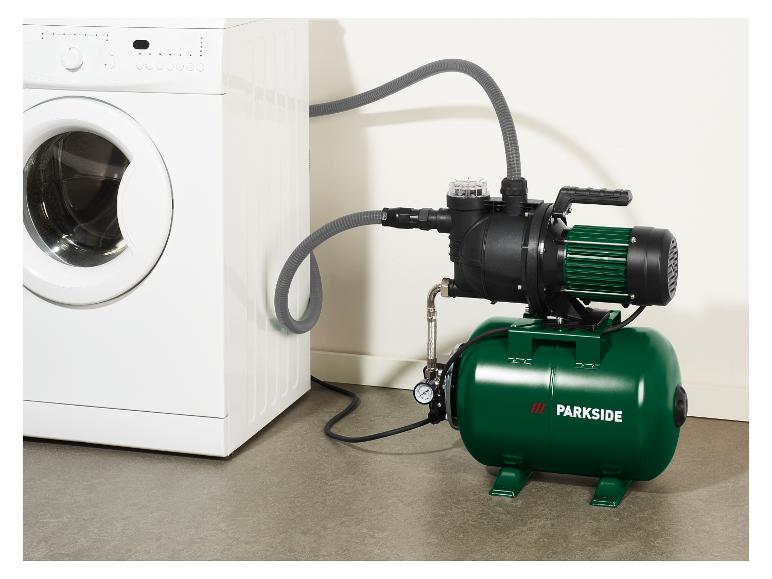 Práčka a domáca vodná pumpa PARKSIDE v zelenej a čiernej farbe
