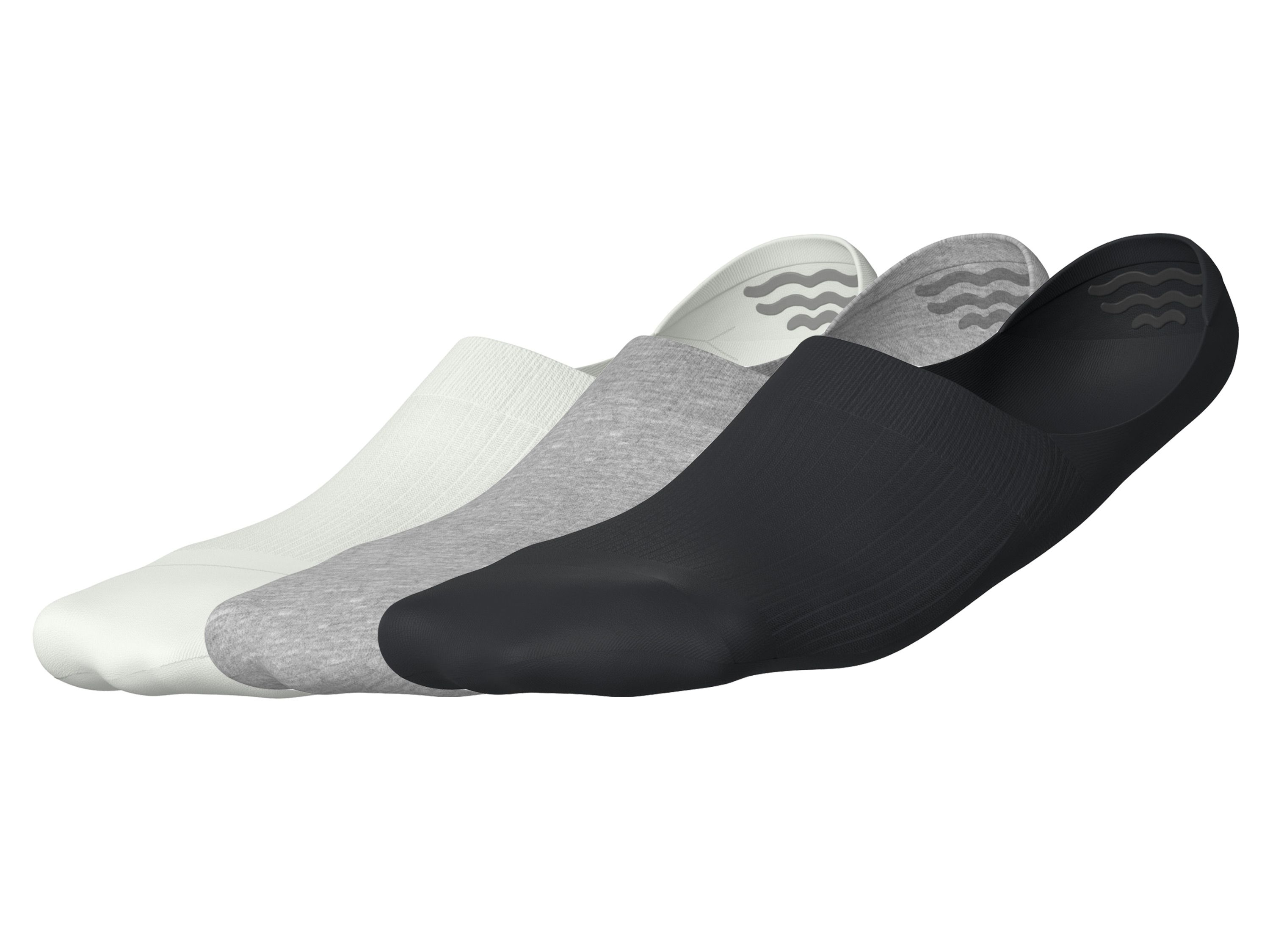 esmara® Dámske/Pánske rebrované nízke ponožky (biela/sivá/čierna, 43/46)