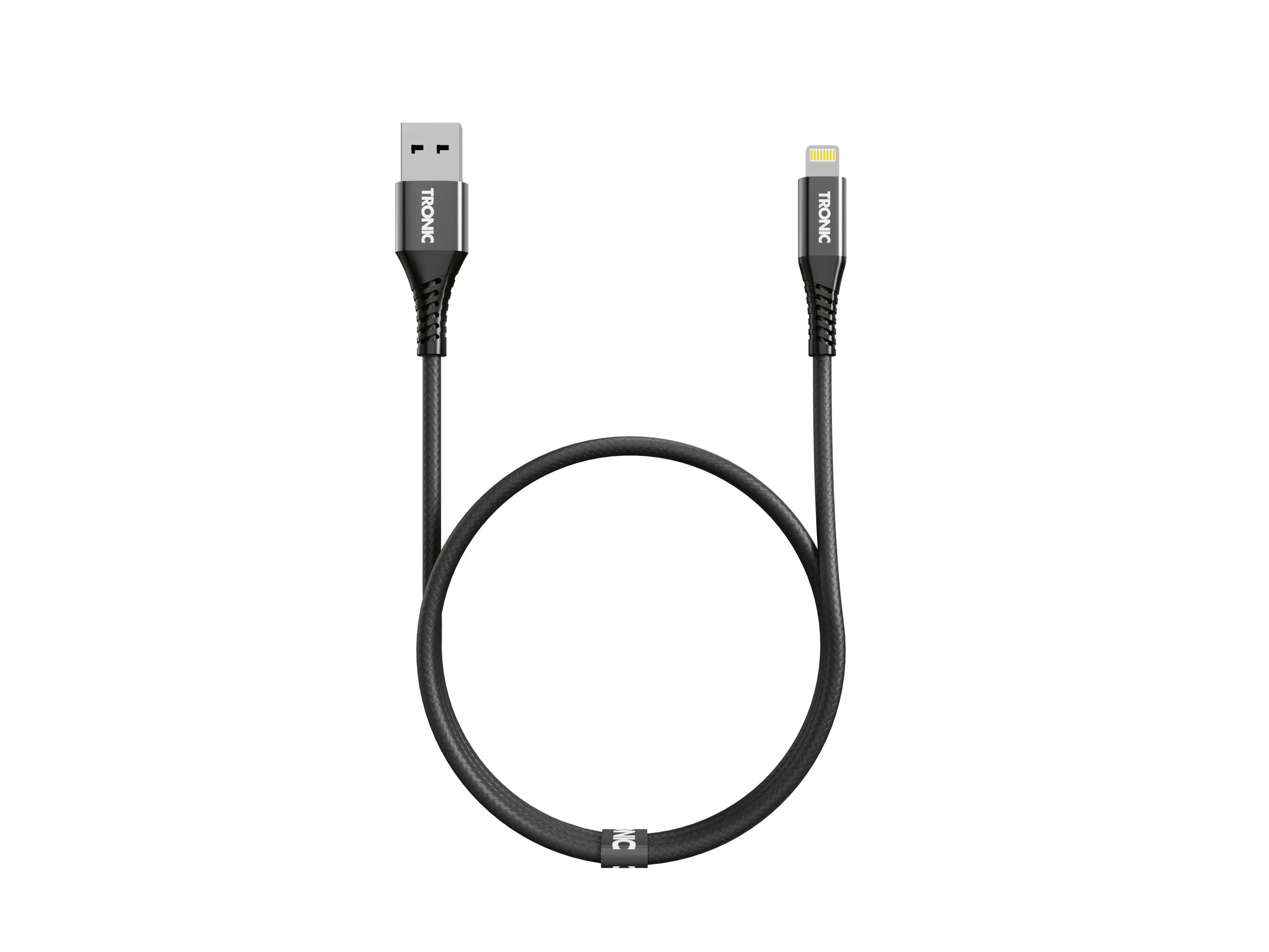 TRONIC® Nabíjací a dátový kábel, 2 m (USB-A na lightning 8 Pin, čierna)