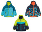 Tri farebné zimné bundy s kapucňou od značky Winter Fun.