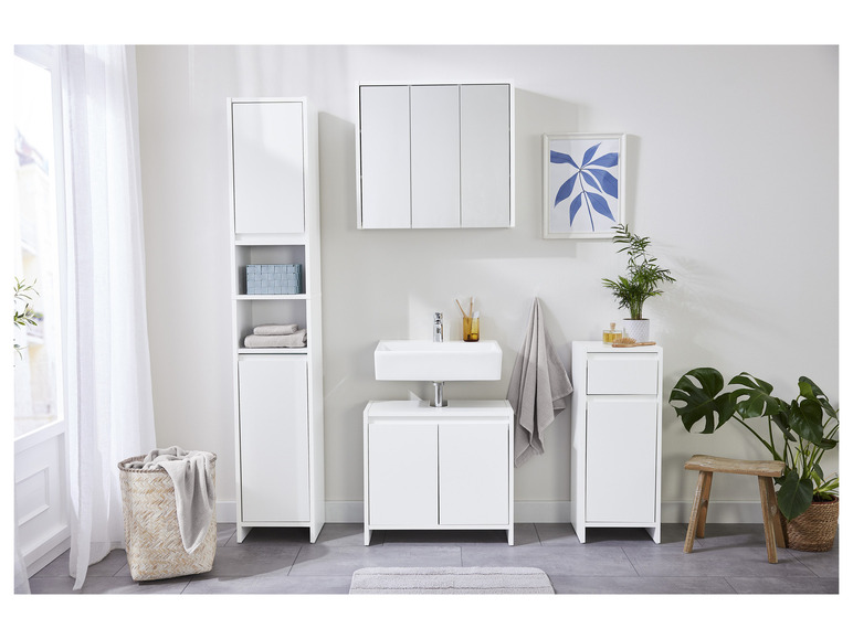Prejsť na zobrazenie na celú obrazovku: LIVARNO home Kúpeľňová skrinka Oslo, 32 x 80 x 28 cm, biela – obrázok 2