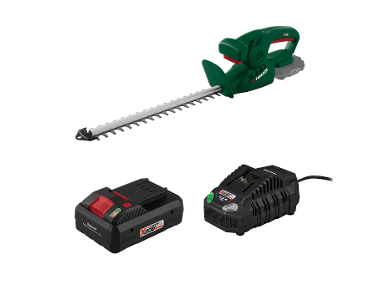 PARKSIDE® Aku nožnice na živý plot PAHS 35 A1 + Smart akumulátor 20 V/4 Ah + Rýchlonabíjačka akumulátora 20 V/4,5 A