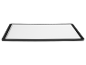 LED svetelná tabuľa s čiernym rámom a meracími pravítkami