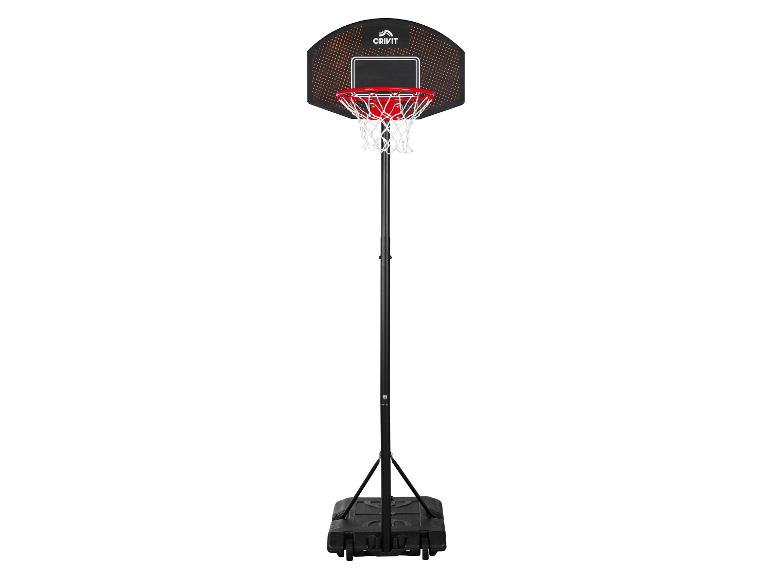 Košík na basketbal Crivit: doska, kôš a stojan.