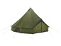 Zelený stan s kužeľovitým tvarom