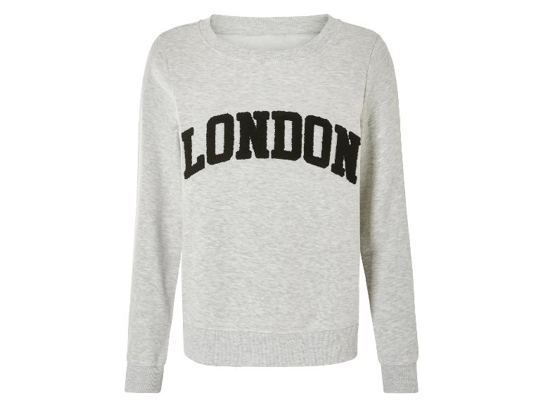 Sivý sveter s dlhým rukávom s nápisom 'London'