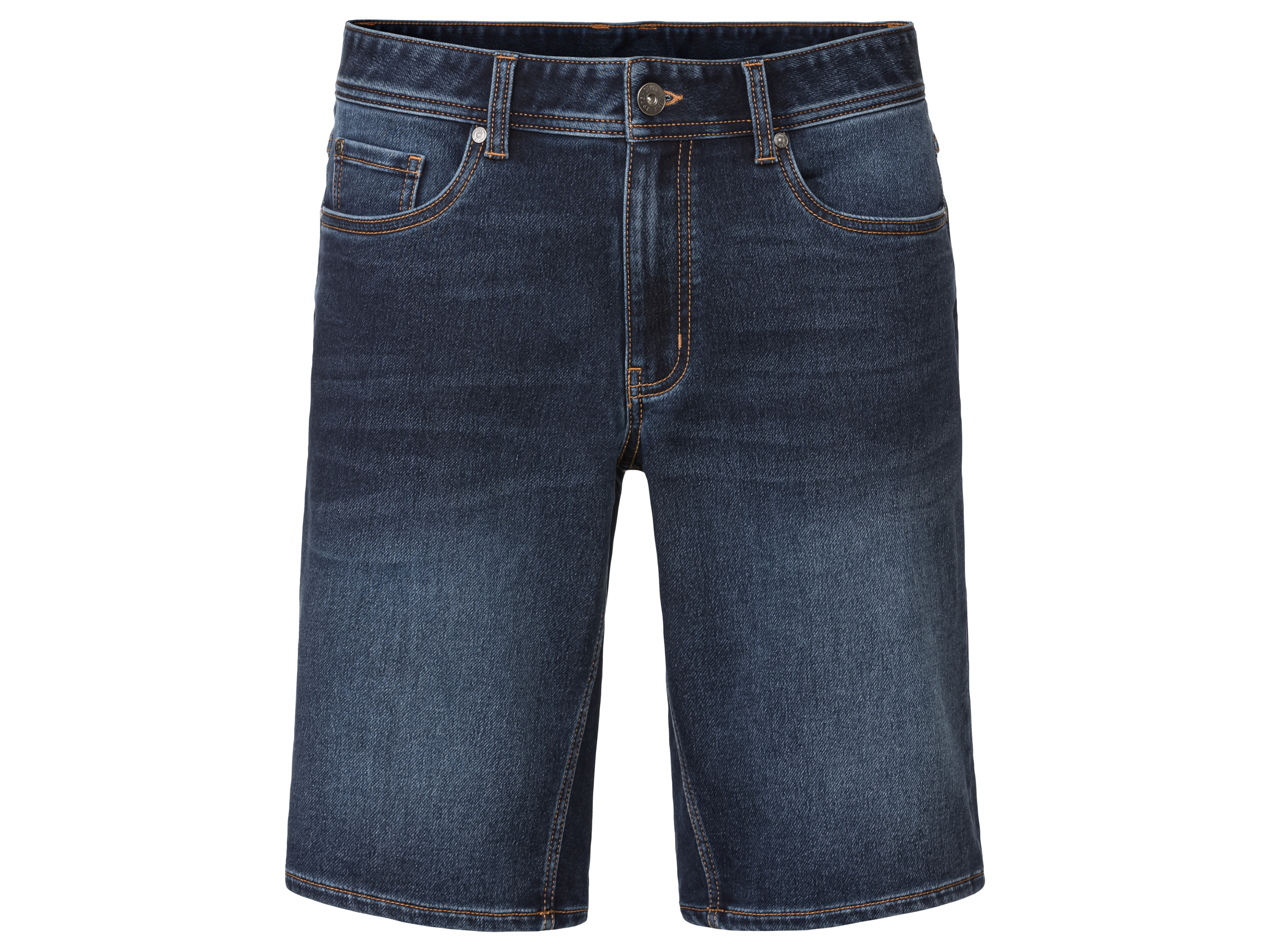 LIVERGY® Pánske rifľové bermudy (50, tmavomodrá)