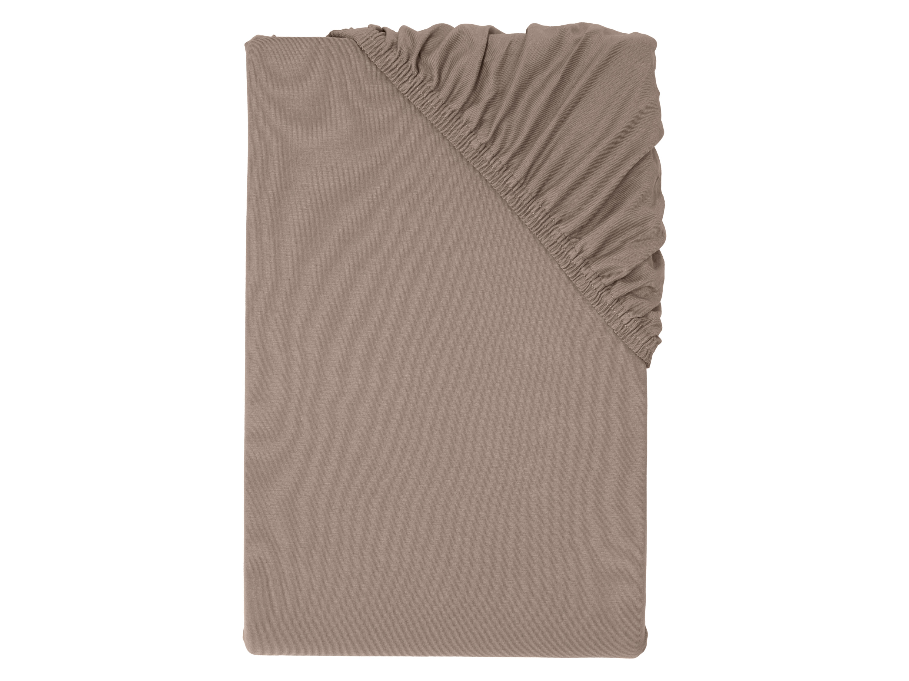 LIVARNO Napínacia džersejová plachta, 90 – 100 x 200 cm (hnedá)