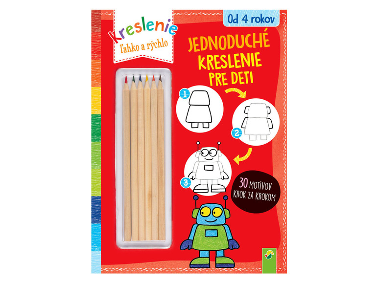 Prejsť na zobrazenie na celú obrazovku: Škola kreslenia pre deti, so 6 pastelkami – obrázok 3
