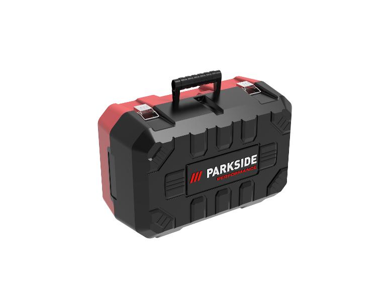 Parkside Performance kufor na náradie v čiernej a červenej farbe