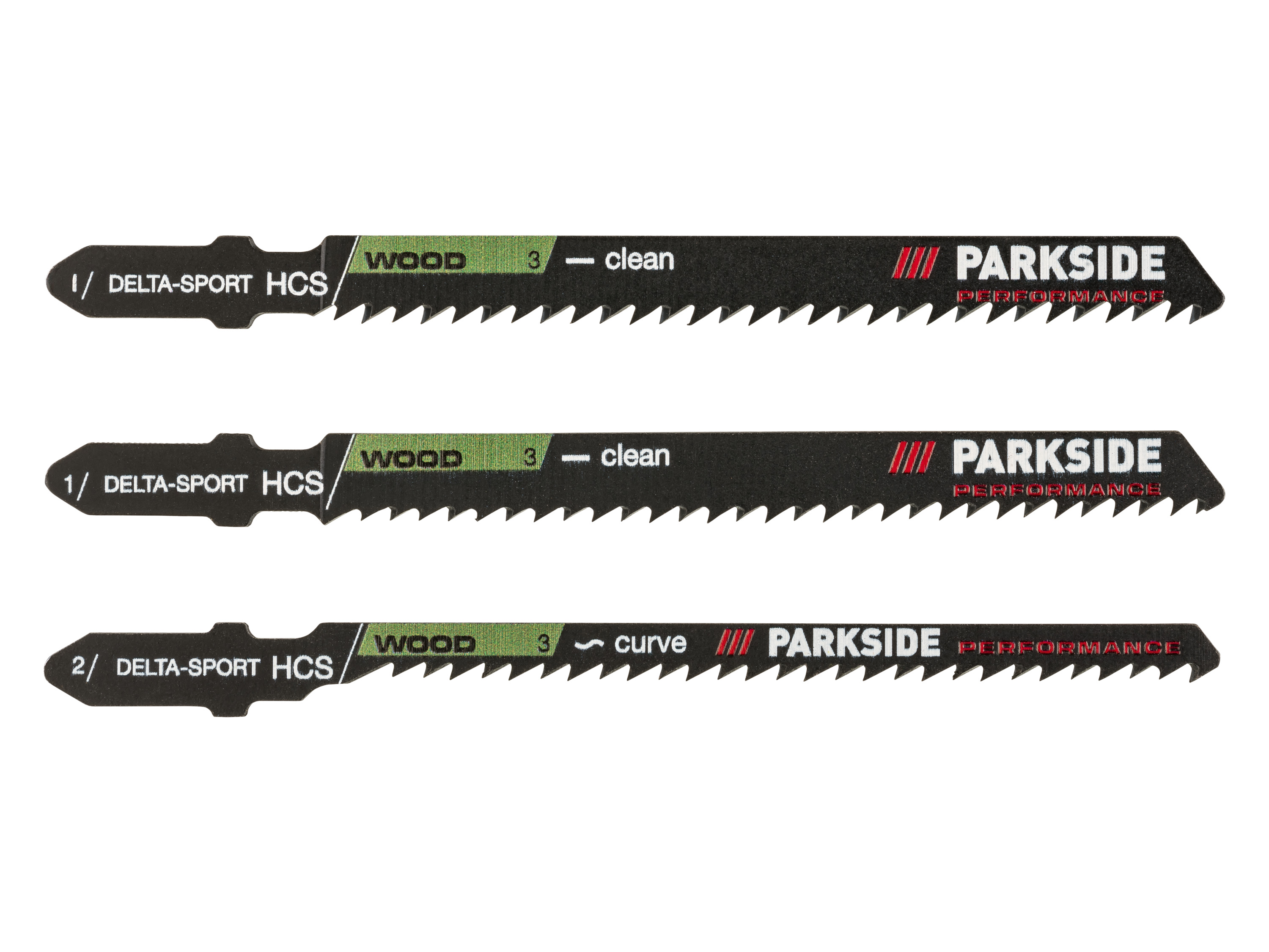PARKSIDE PERFORMANCE® Súprava pílových listov pre priamočiaru pílu (súprava na drevo, 3-dielna)