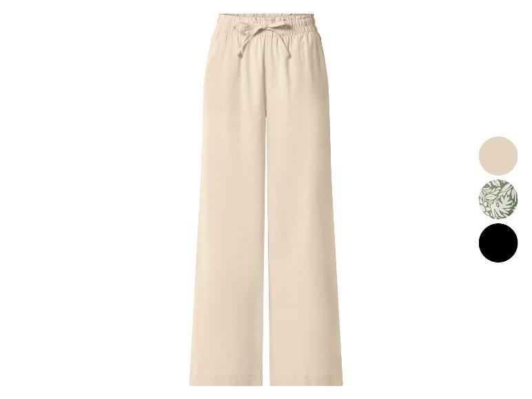 esmara® Dámske nohavice Wide Leg s ľanom Premium