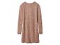 Mäkké, ružovo-hnedé pletené šaty s dlhými rukávmi