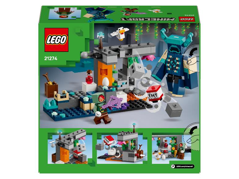 Sada LEGO Minecraft 21274 s Wardenom, funkciou TNT a figúrkami.