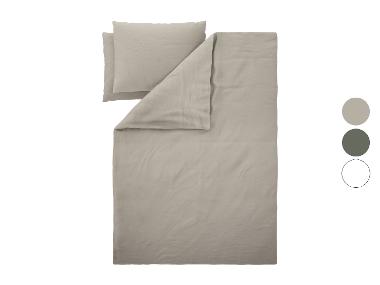 LIVARNO® Bavlneno-ľanová posteľná bielizeň Premium, 240 x 220 cm