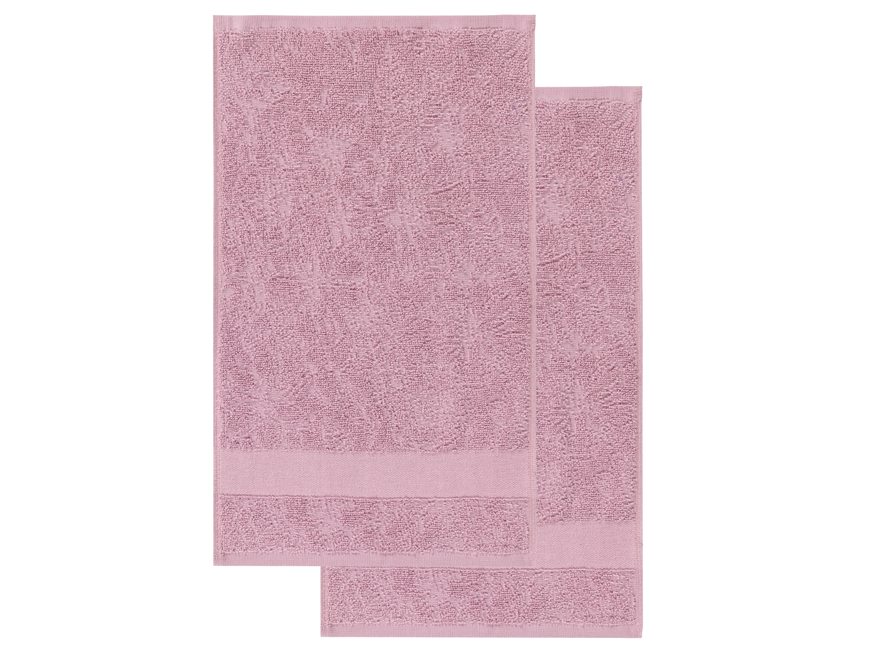 LIVARNO home Froté uteráky, 50 x 100 cm, 2 kusy (bledoružová)