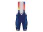 Cyklistické nohavice Santini Trek-Segafredo, tmavomodré, farebný dizajn.
