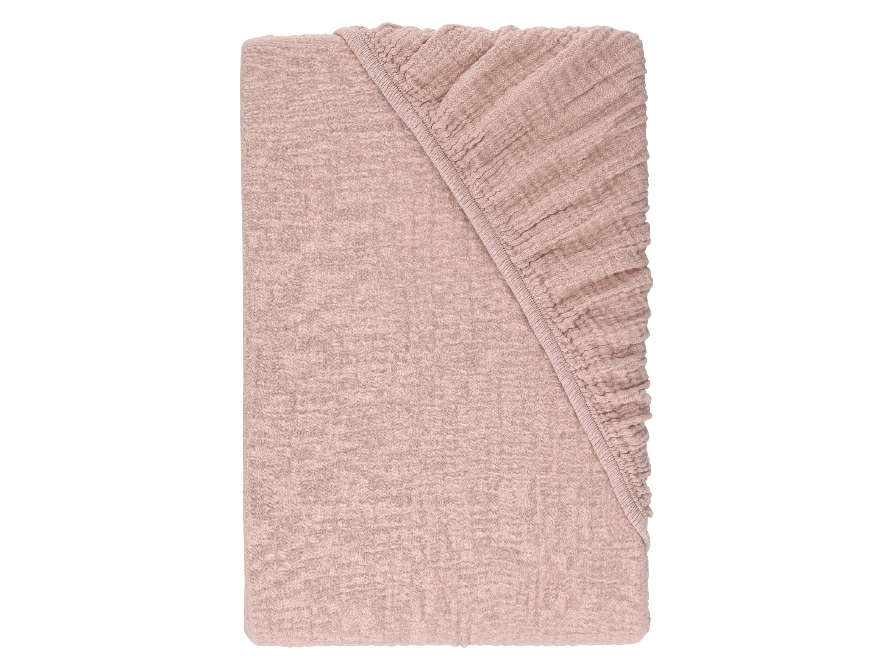 LIVARNO® Mušelínová napínacia plachta, 140 – 160 x 200 cm (bledoružová)