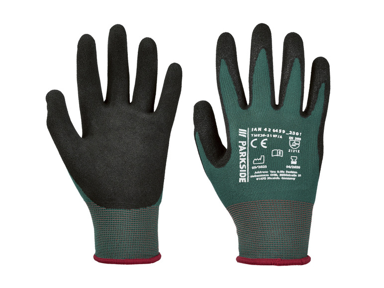 PARKSIDE Pracovné rukavice (8, zelená/čierna)