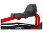 Červený detský go-kart s čiernym sedadlom