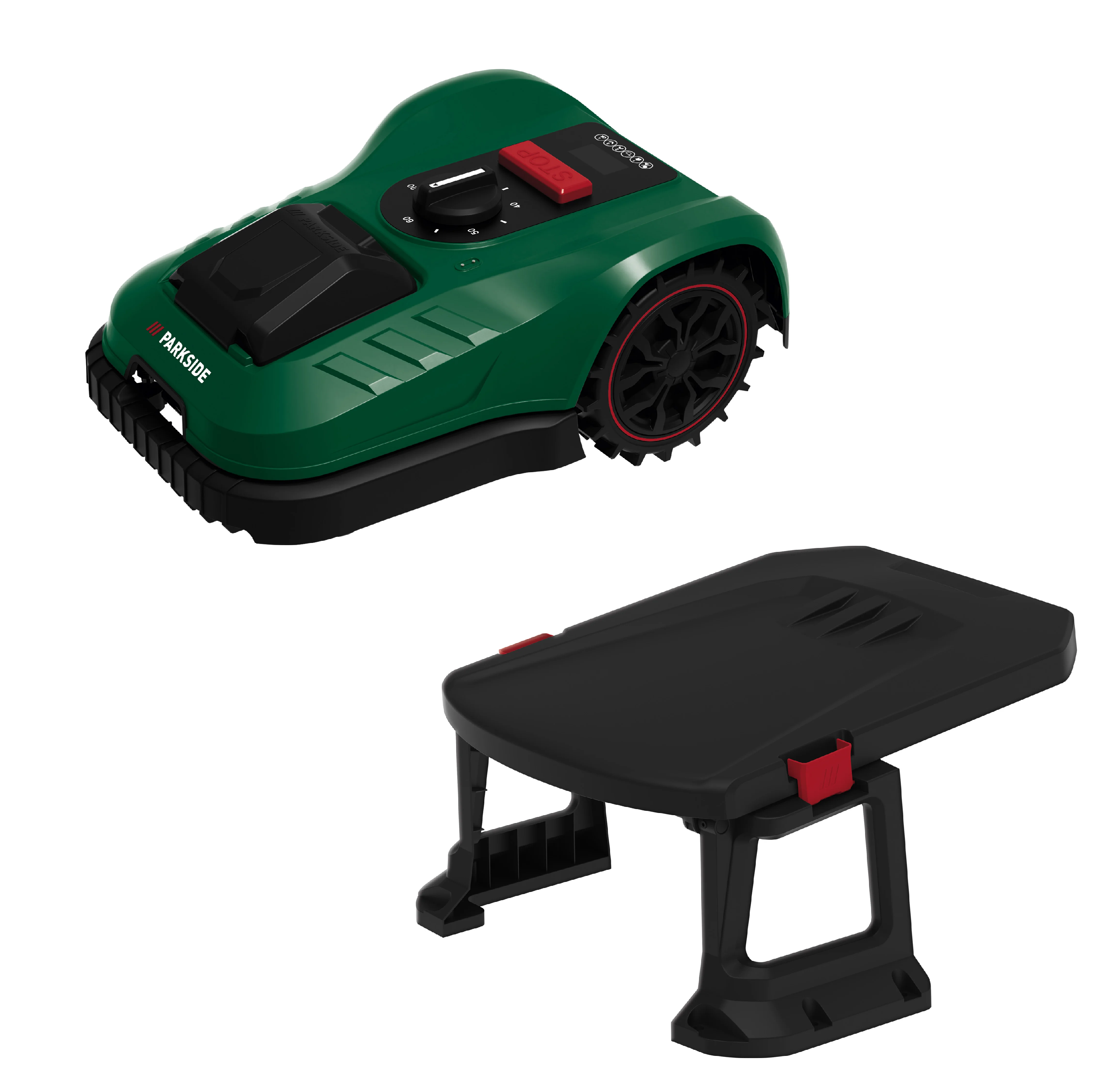 PARKSIDE® Robotická kosačka 20 V PAMR 750 A1 + Garáž pre robotickú kosačku PUMRG A1