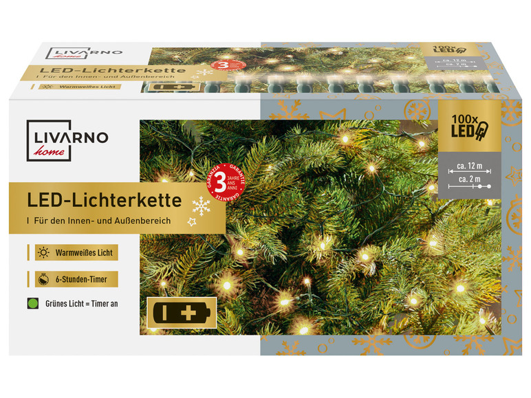 Prejsť na zobrazenie na celú obrazovku: LIVARNO home Svetelná LED reťaz, 100 LED – obrázok 2