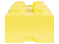 Žltá LEGO krabička s tromi LEGO kockami