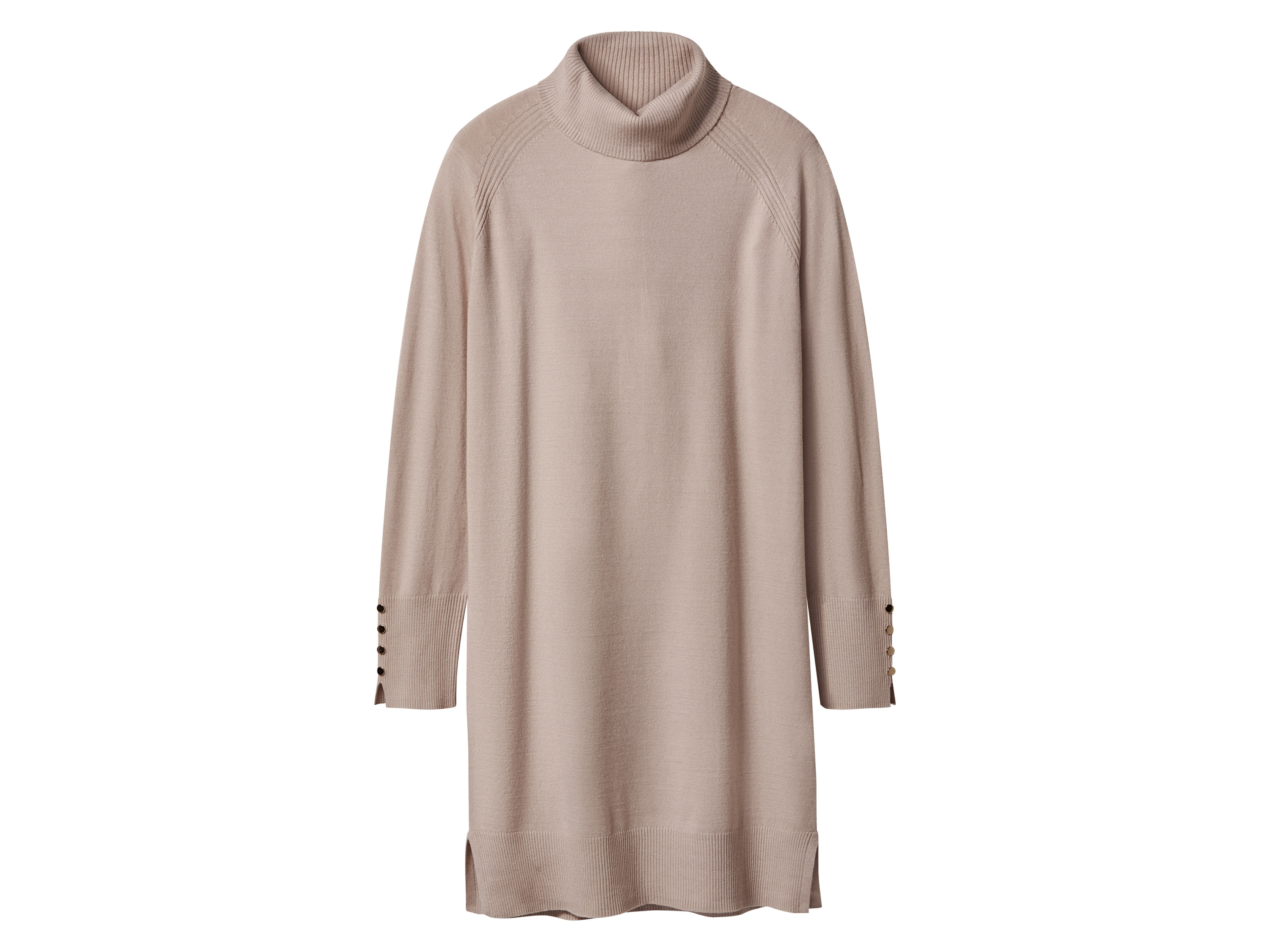 esmara® Dámske pletené šaty (béžová, S (36/38))