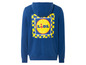 Modrá mikina s logom Lidl na chrbte.