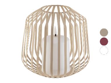 LIVARNO home LED sviečka v kovovom košíku, 17 x 20 cm