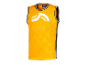 Žltá basketbalová vesta Crivit s čiernymi a bielymi detailmi.