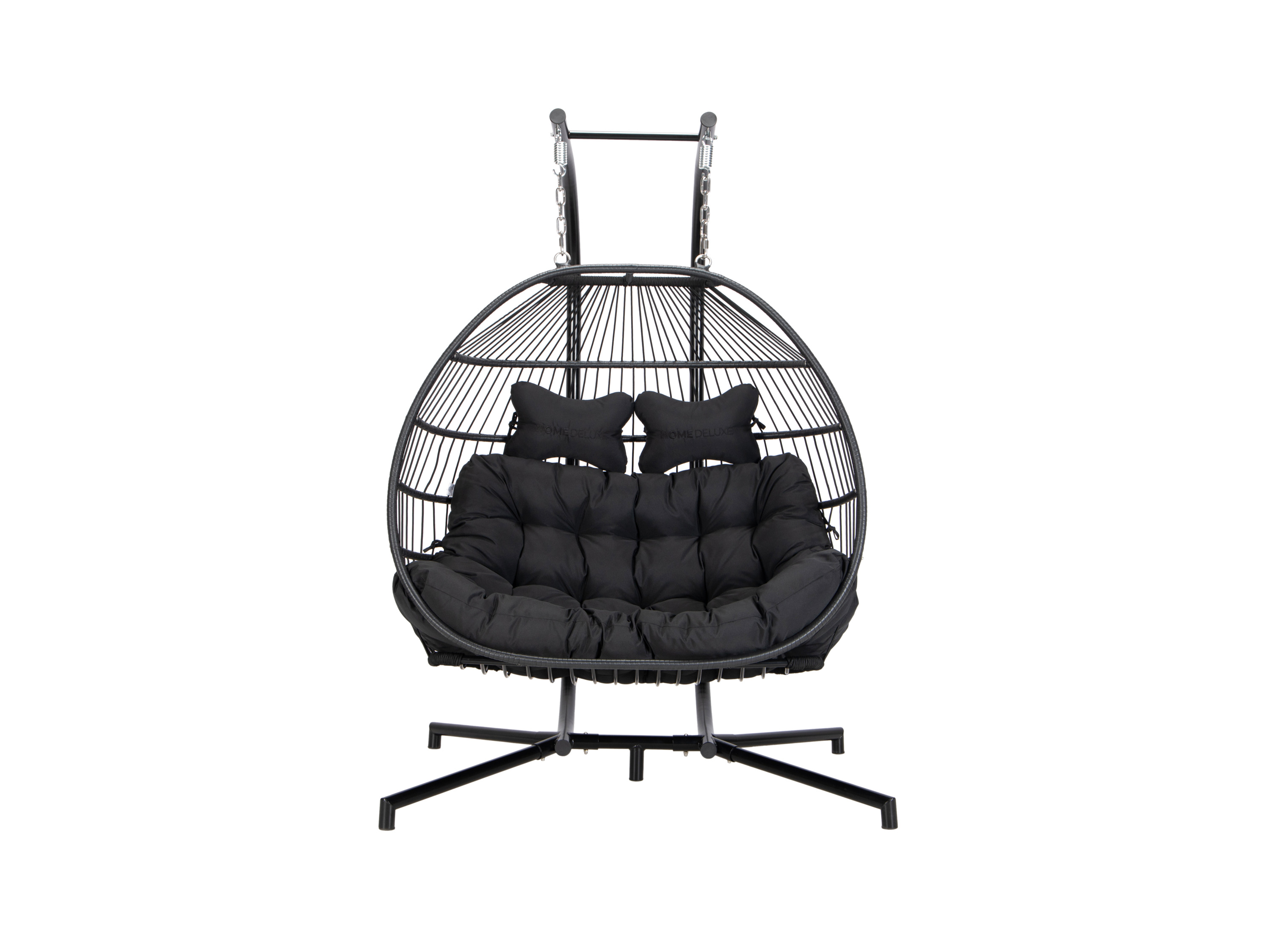 E-shop HOME DELUXE Závesné kreslo LOMA (2-miestne, čierna)