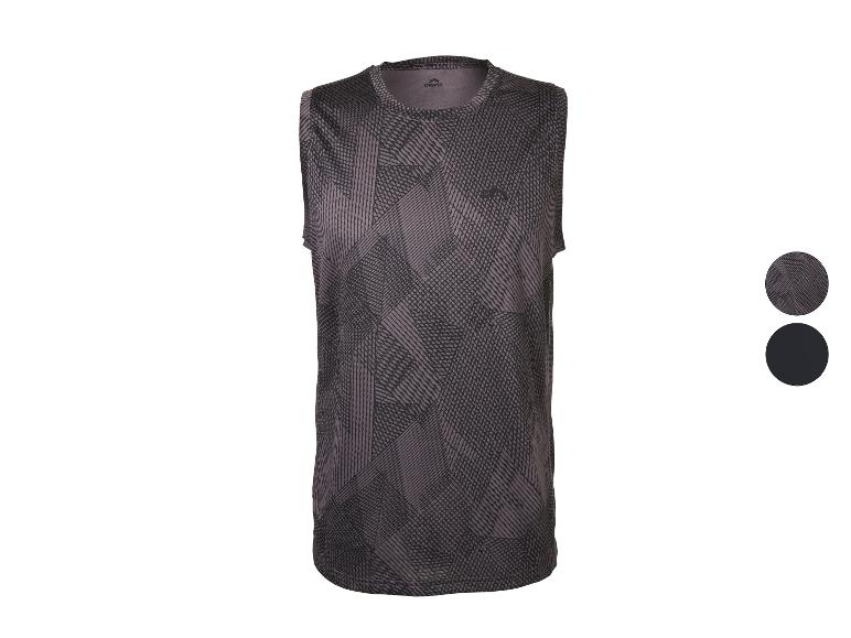 Pánske tielko s geometrickým vzorom v tmavosivej a čiernej farbe.